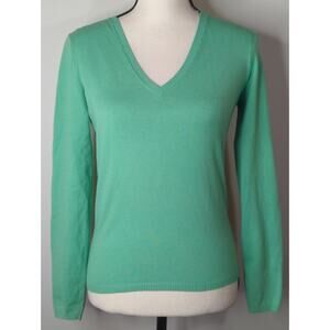 Vintage Theory‎ Green Pullover V-Neck Sweater Women's Small Cozy Sweater Weather